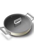Skillet - Deep Pan 2 handles w/lid 28cm - Cream - CKFD2811CRM