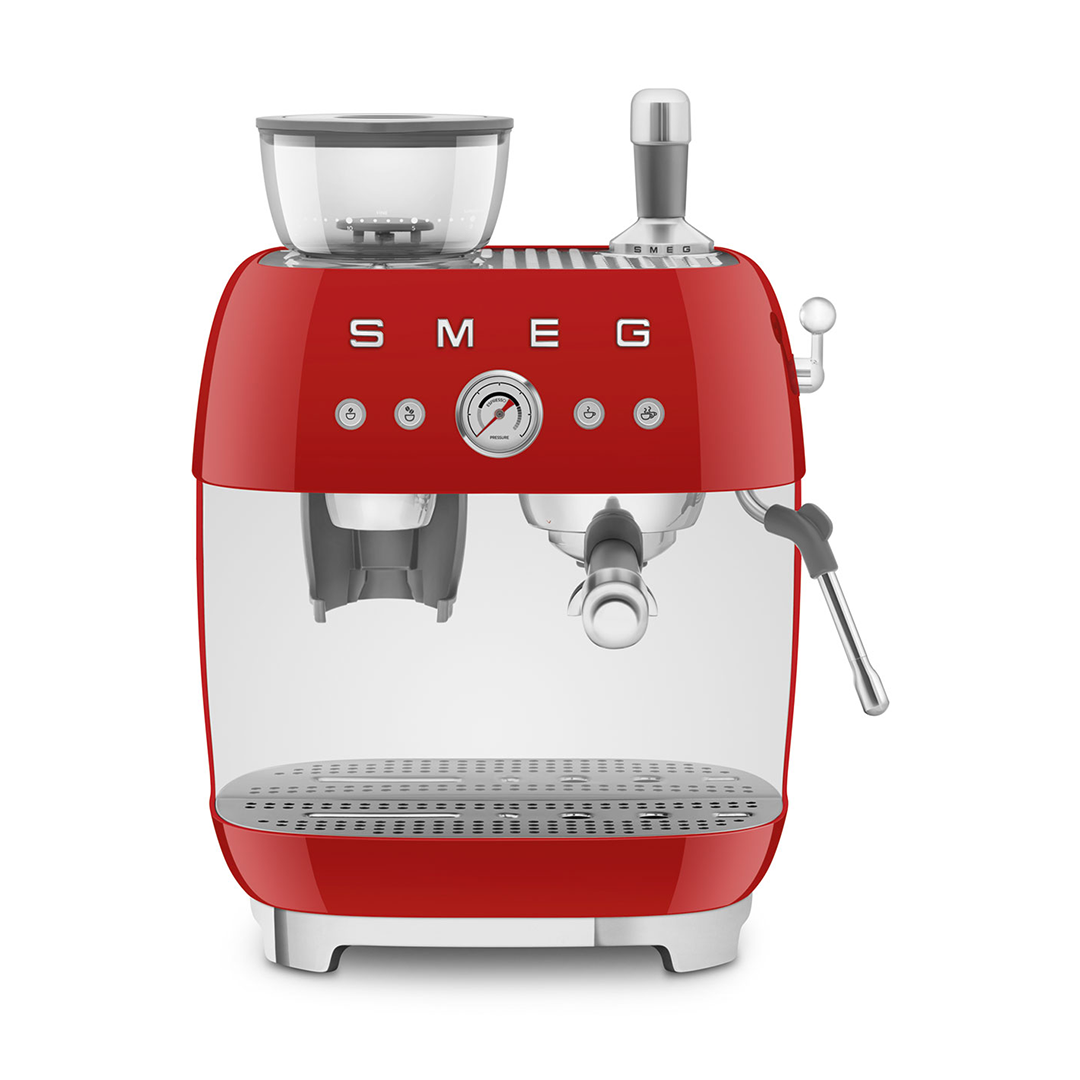 Espresso Coffee Machine with Grinder Red EGF03RDKR – SMEG