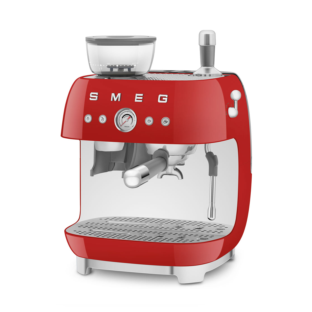 Espresso Coffee Machine with Grinder Red EGF03RDKR – SMEG