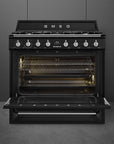 Victoria 90cm Gas-Electric Cooker Black