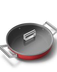 Skillet - Deeppan 2 handles w/lid 28cm - Red