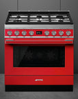 Portofino 90cm Gas-Electric Cooker Red