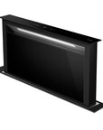 90cm Downdraft Hood Black Glass