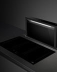 90cm Downdraft Hood Black Glass