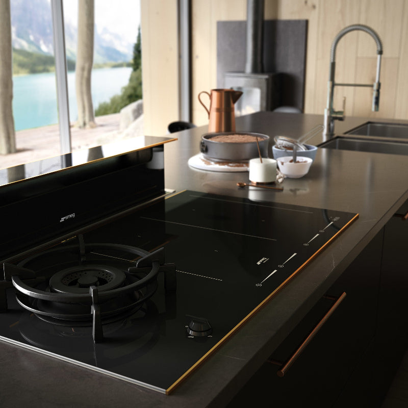 SMEG classic mixed hob burner and zone 