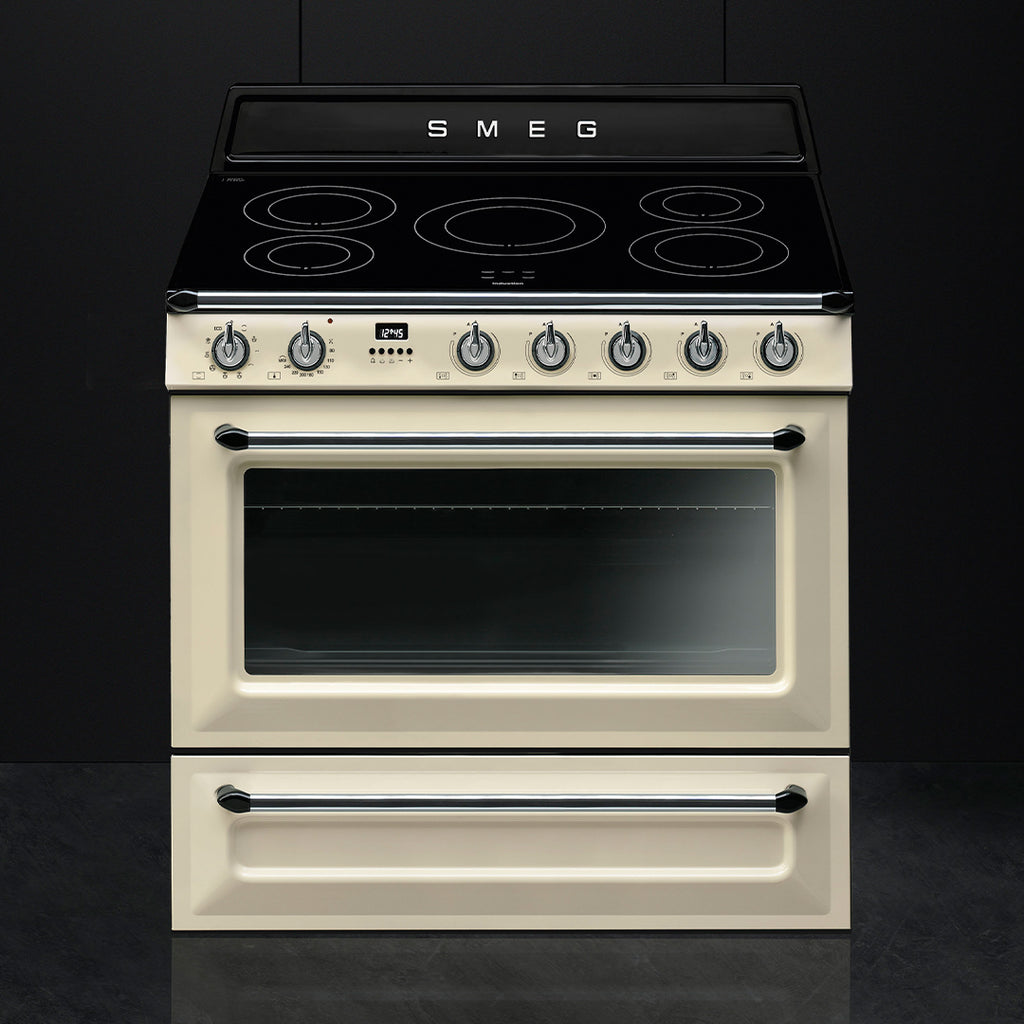 Victoria 90cm Induction-Electric Cooker Cream - TR90IP2 | Shop at SMEG ...