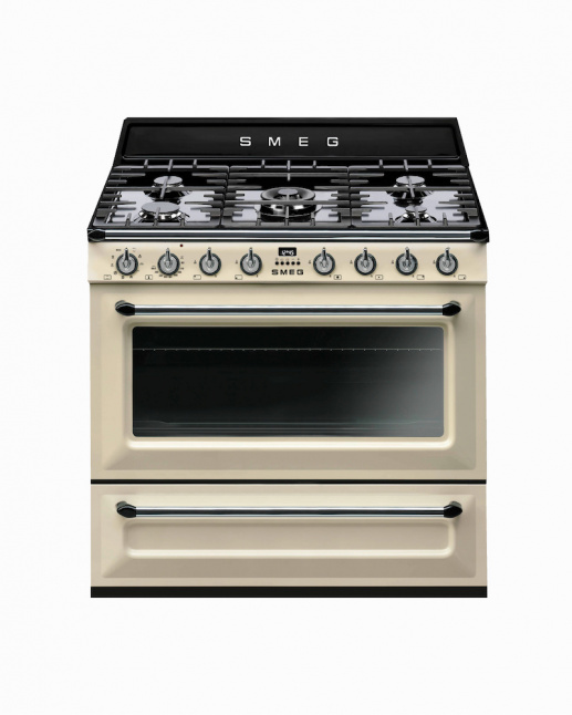 TR90P9 | 90CM Cream Victoria Cooker with Thermo-Ventilated Oven & 5-Burner Gas Hob