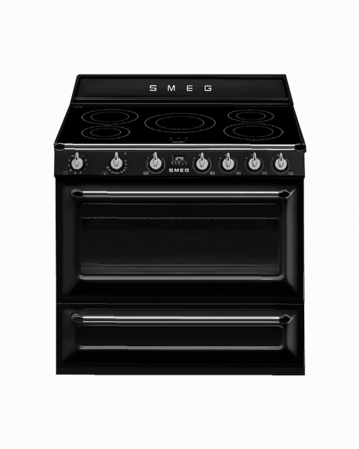 TR90IBL9 | 90CM Black Victoria Cooker with Thermo-ventilated Oven & 5-Zone Induction Hob 