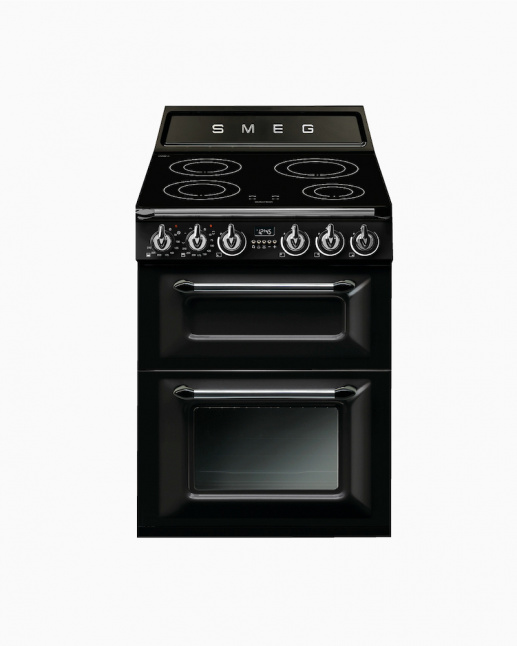 TR62IBL | 60CM Black Victoria Cooker With Dual Thermo-ventilated Ovens & 4-Zone Induction Hob