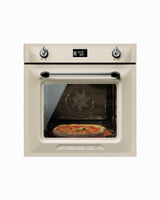 SF6922PPZE1 | 60CM Victoria Thermo-ventilated Electric Built-In Oven with Pizza Stone, Cream