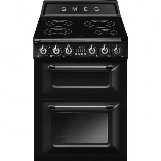 TR62IBL2 | 60CM Black Victoria Cooker With Dual Thermo-ventilated Ovens & 4-Zone Induction Hob with ECO Logic