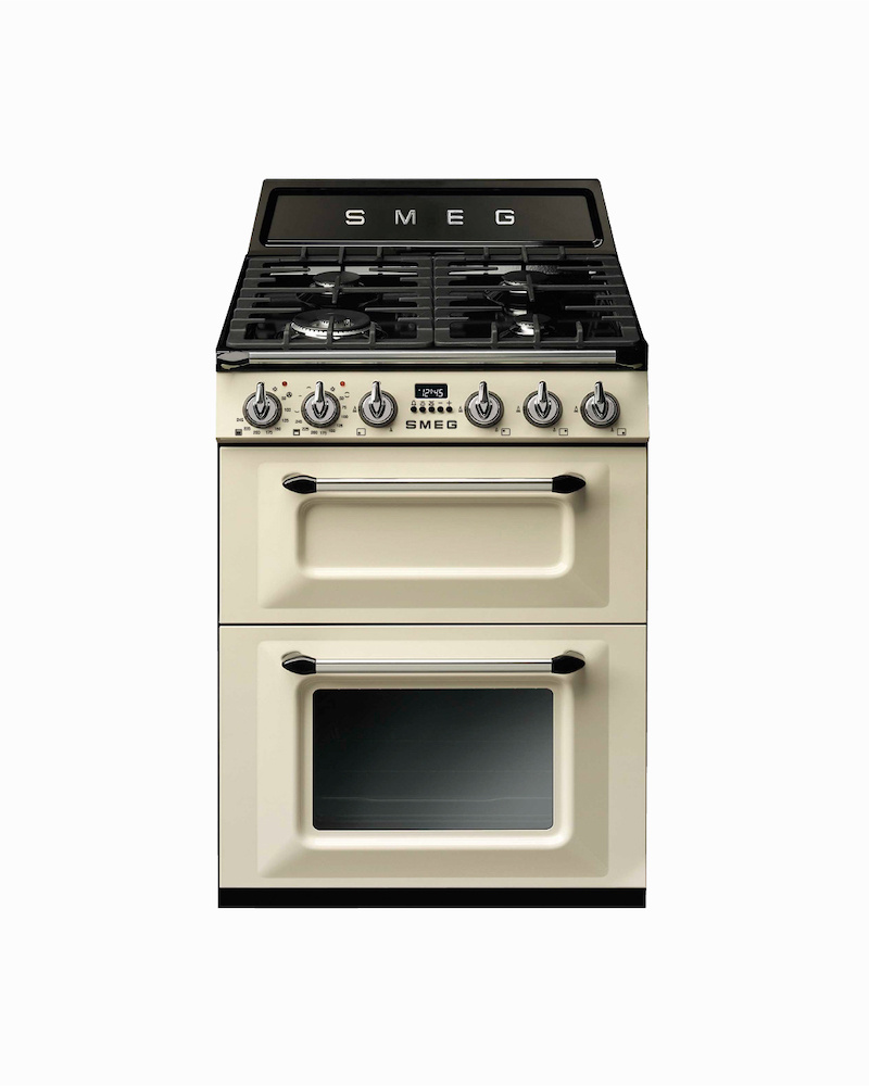 TR62P | 60CM Cream Victoria Cooker with Dual Thermo-ventilated Ovens & Gas Hob