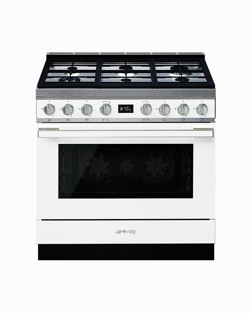 CPF9GPWH | 90CM White Portofino Cooker with 6-Burner Gas Hob & Thermo-ventilated Electric Oven
