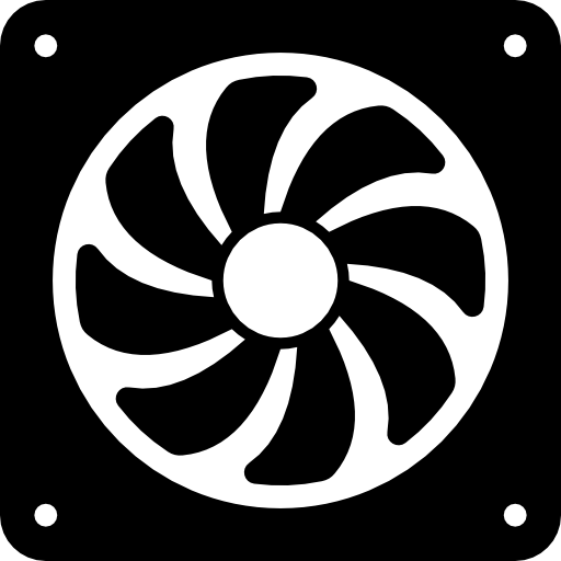 Black and White Electric Fan