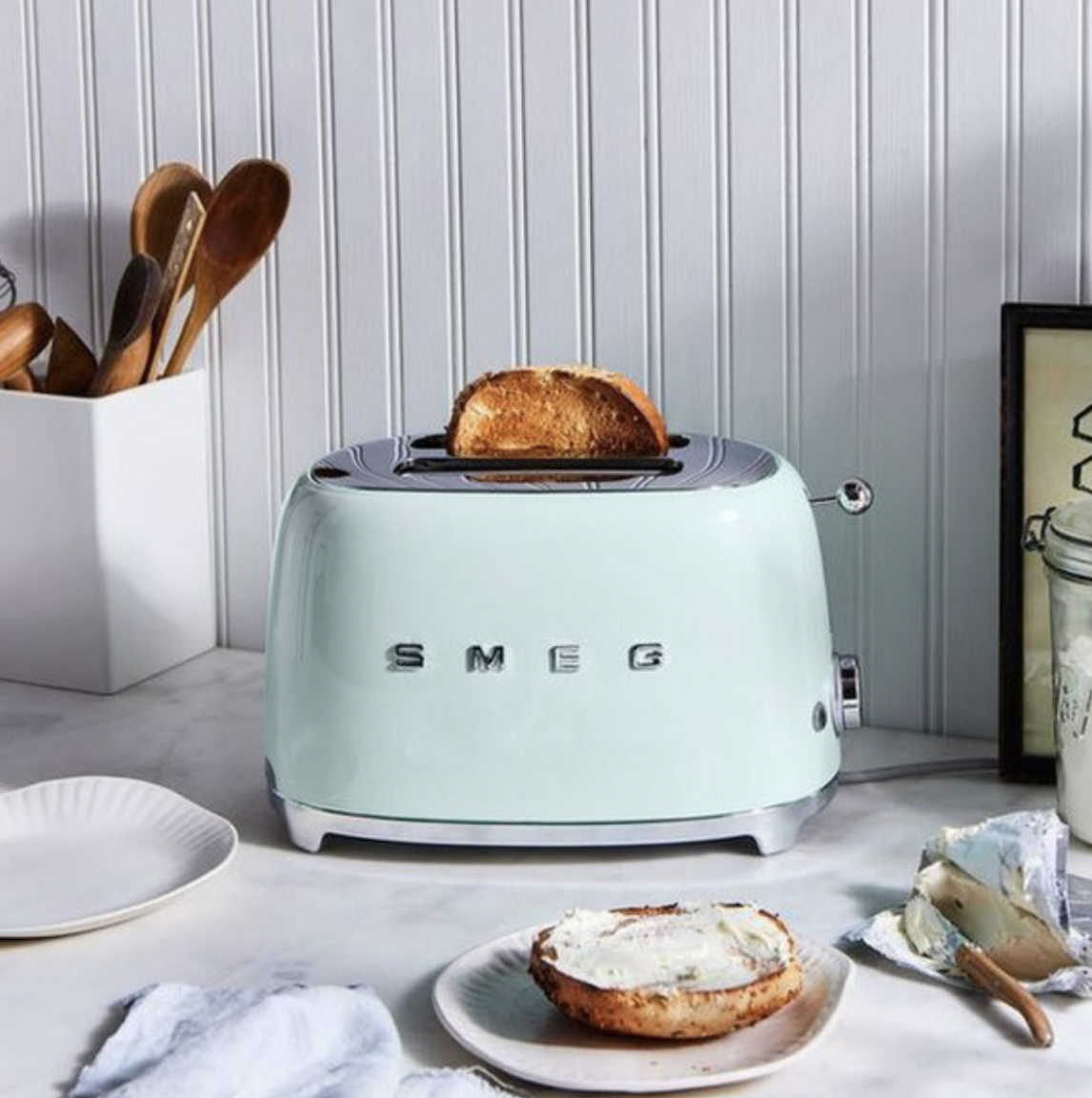 Smeg : Toaster Blue Pastel for 2 Toast Line 50's Style